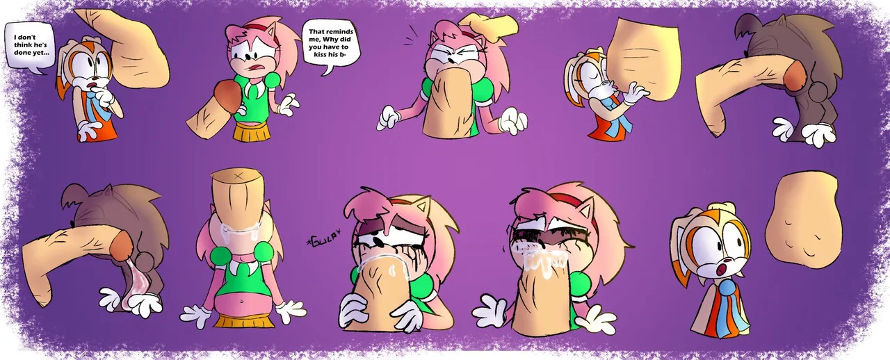 Classic Amy Rose and Cream the Rabbit Commission page 5 full