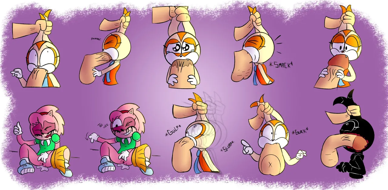Classic Amy Rose and Cream the Rabbit Commission page 9 full