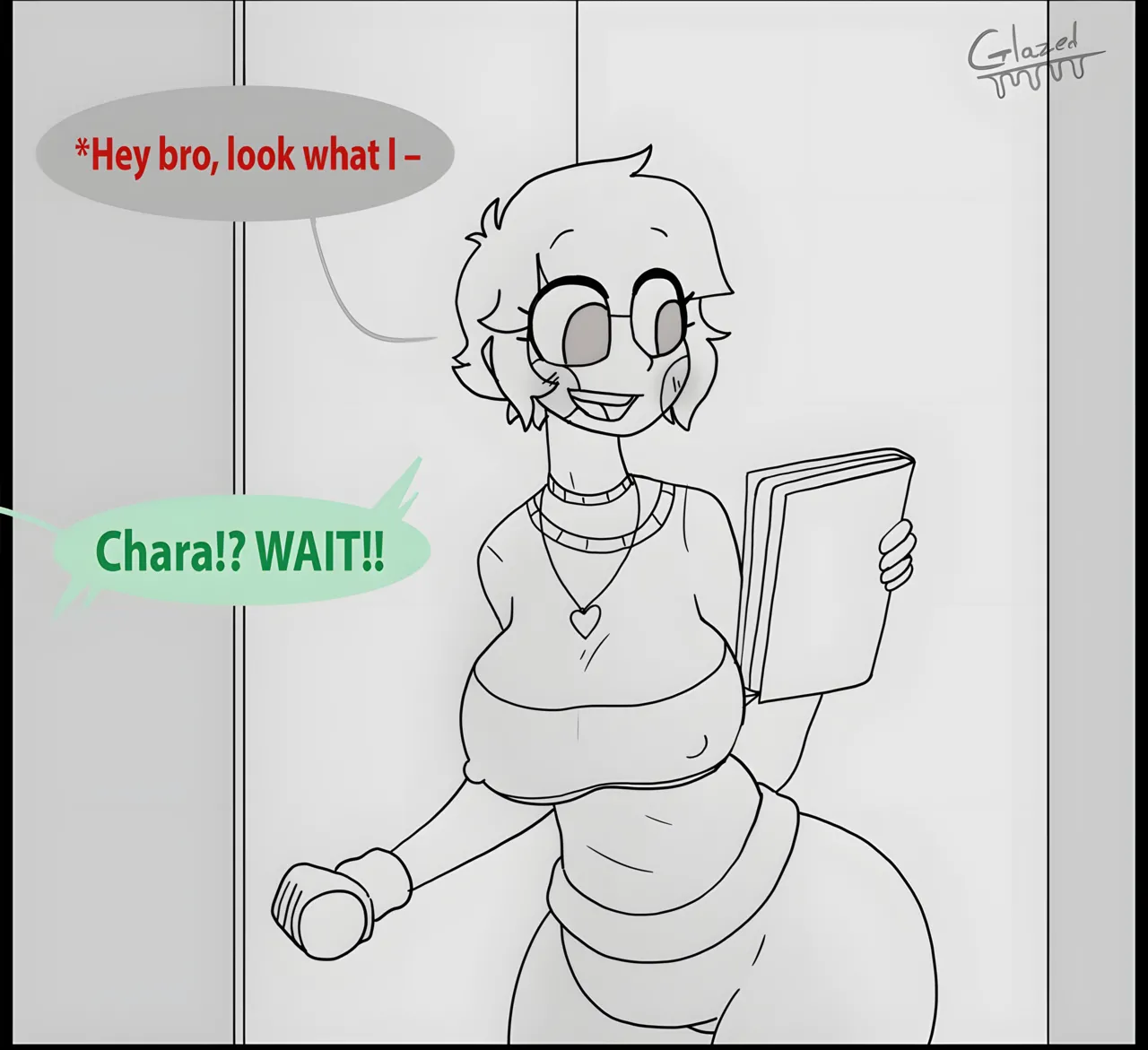 Asriel and Chara home alone page 4 full