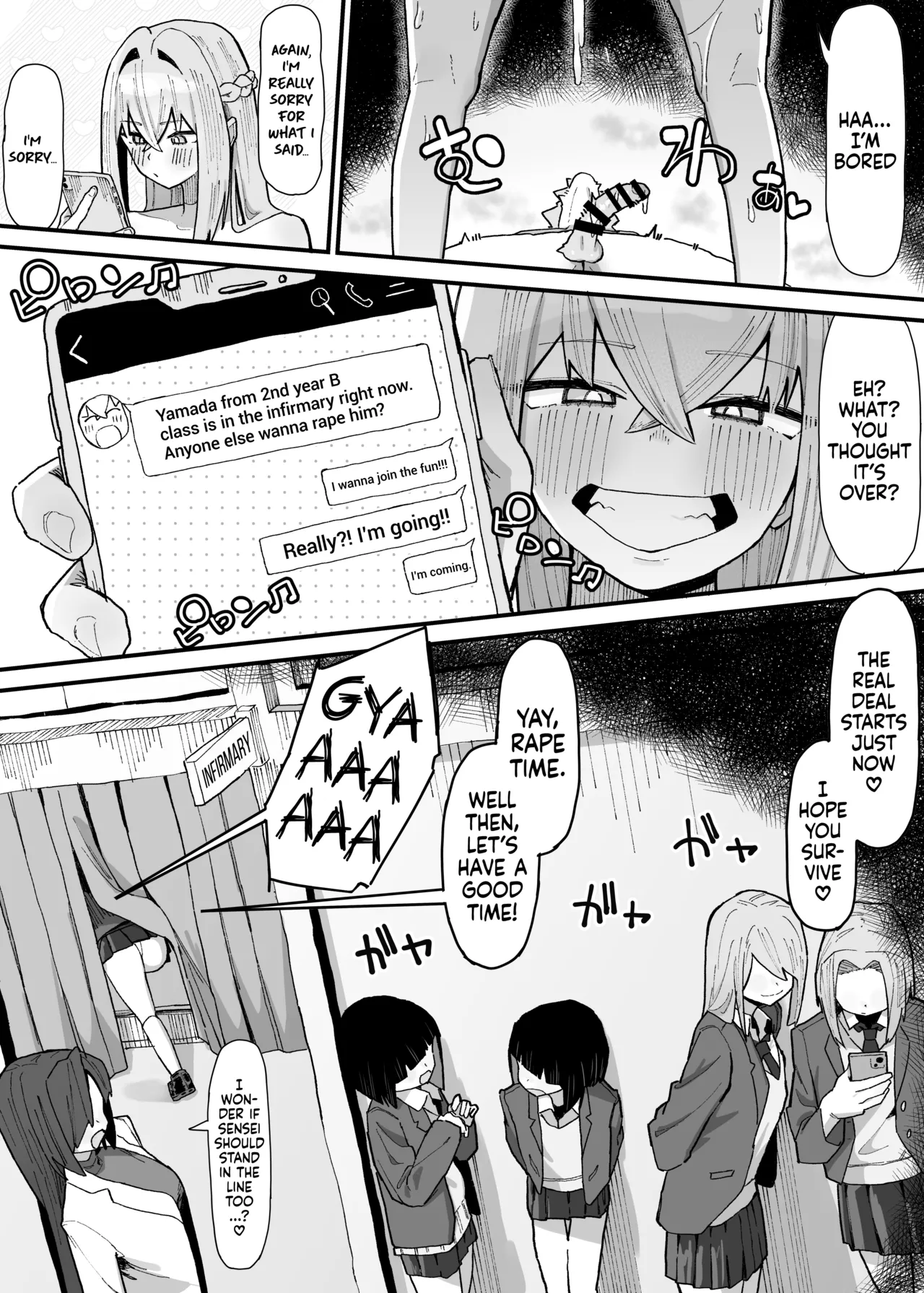 Yancha-kun to Kurasu no Dekai Onnanoko ♡ | The Naughty boy, and the Huge Girl in Class ♡ page 7 full