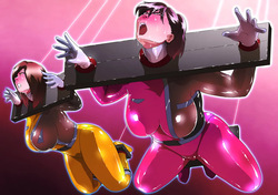 デカレンヒロイン拘束！エネルギー吸引！大昇天！