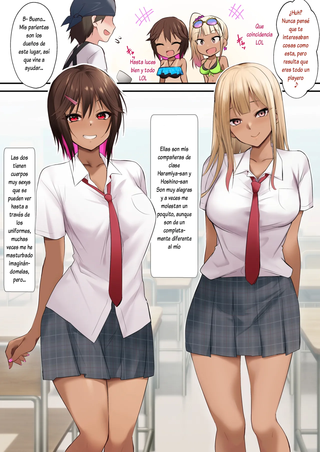 Umi no Ie de Baito shitetara Kuro Gyaru Doukyuusei ni Gyaku Nan sarete Asedaku Doutei Sotsugyou shita Natsu no Hi | El verano en que perdí mi virginidad con dos gals oscuras page 4 full