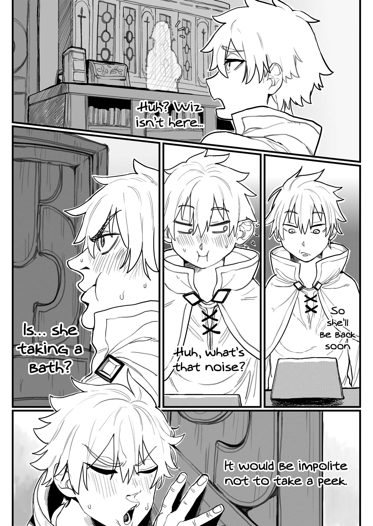 Konosuba: Wiz's possessed Bathtime page 2 full