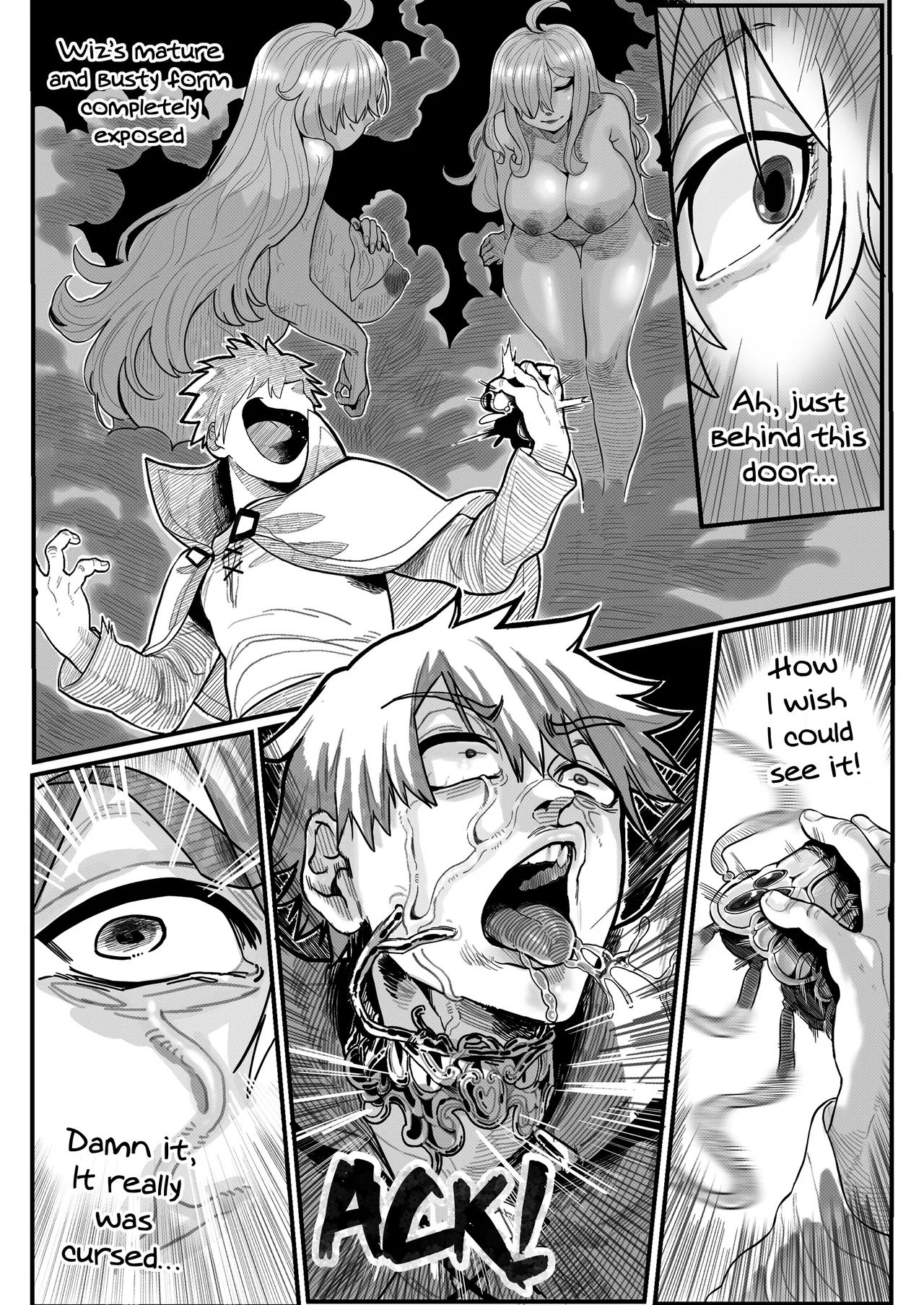 Konosuba: Wiz's possessed Bathtime page 3 full