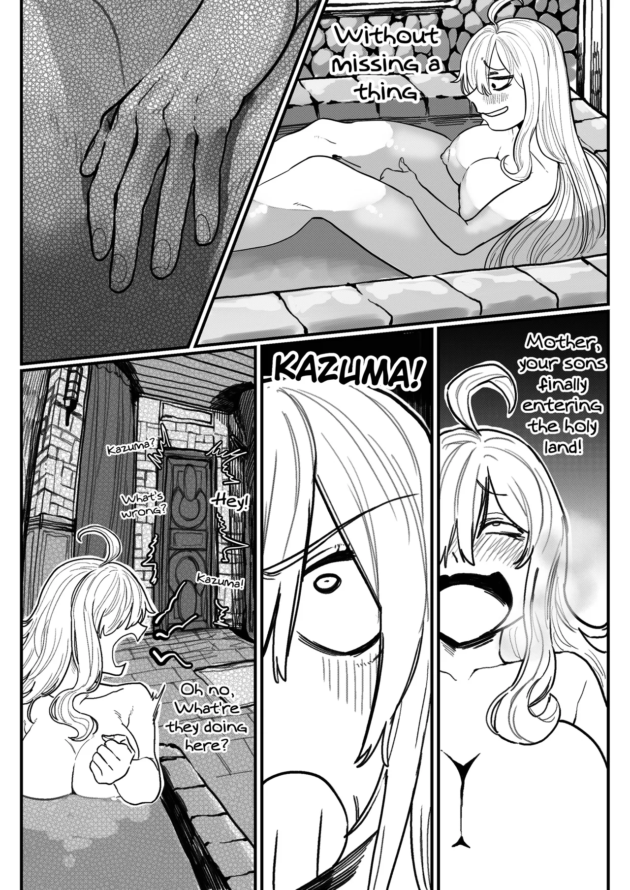 Konosuba: Wiz's possessed Bathtime page 8 full