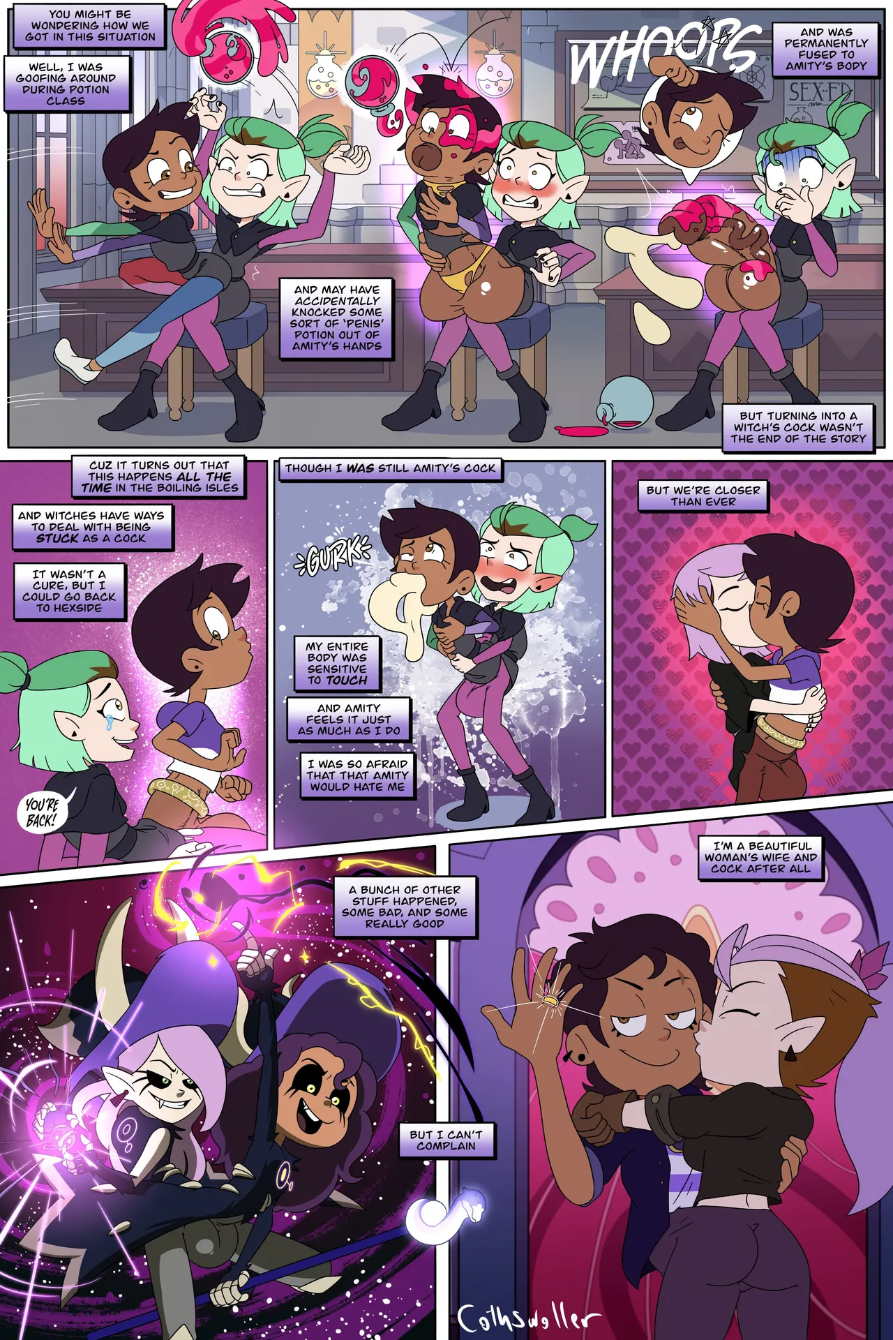 What if Luz got Permanently Turned into Amity's Cock and Balls? page 1 full