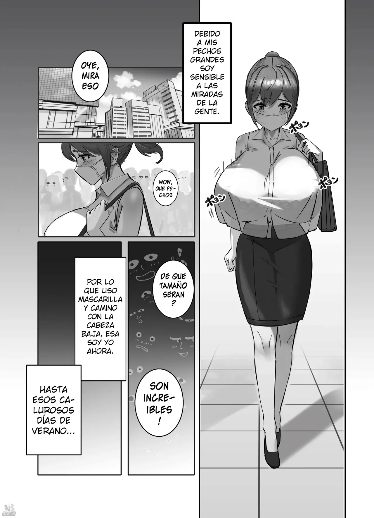 Oppai no Ooki na Nekura no Watashi ga Shigoto-chuu ni Inran ni Natte Shimatta Hanashi｜La Historia De Cómo Yo, Una Chica Sombría De Grandes Pechos, Me Volví Lasciva En El Trabajo page 2 full