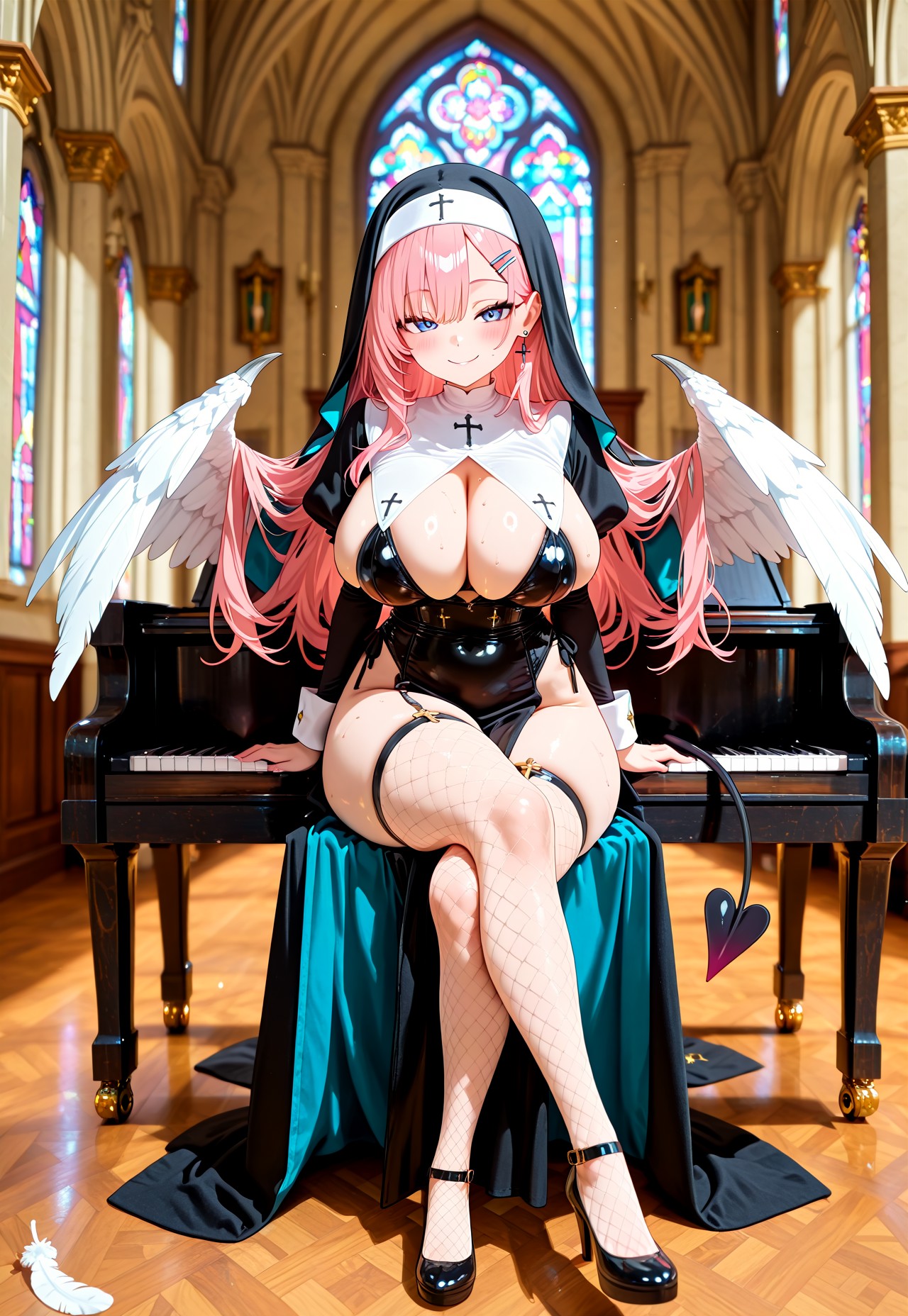NUN SUCCUBUS POV – PIANO CROSSED LEGS page 6 full