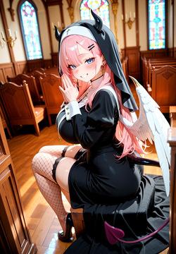 NUN SUCCUBUS POV – PIANO CROSSED LEGS