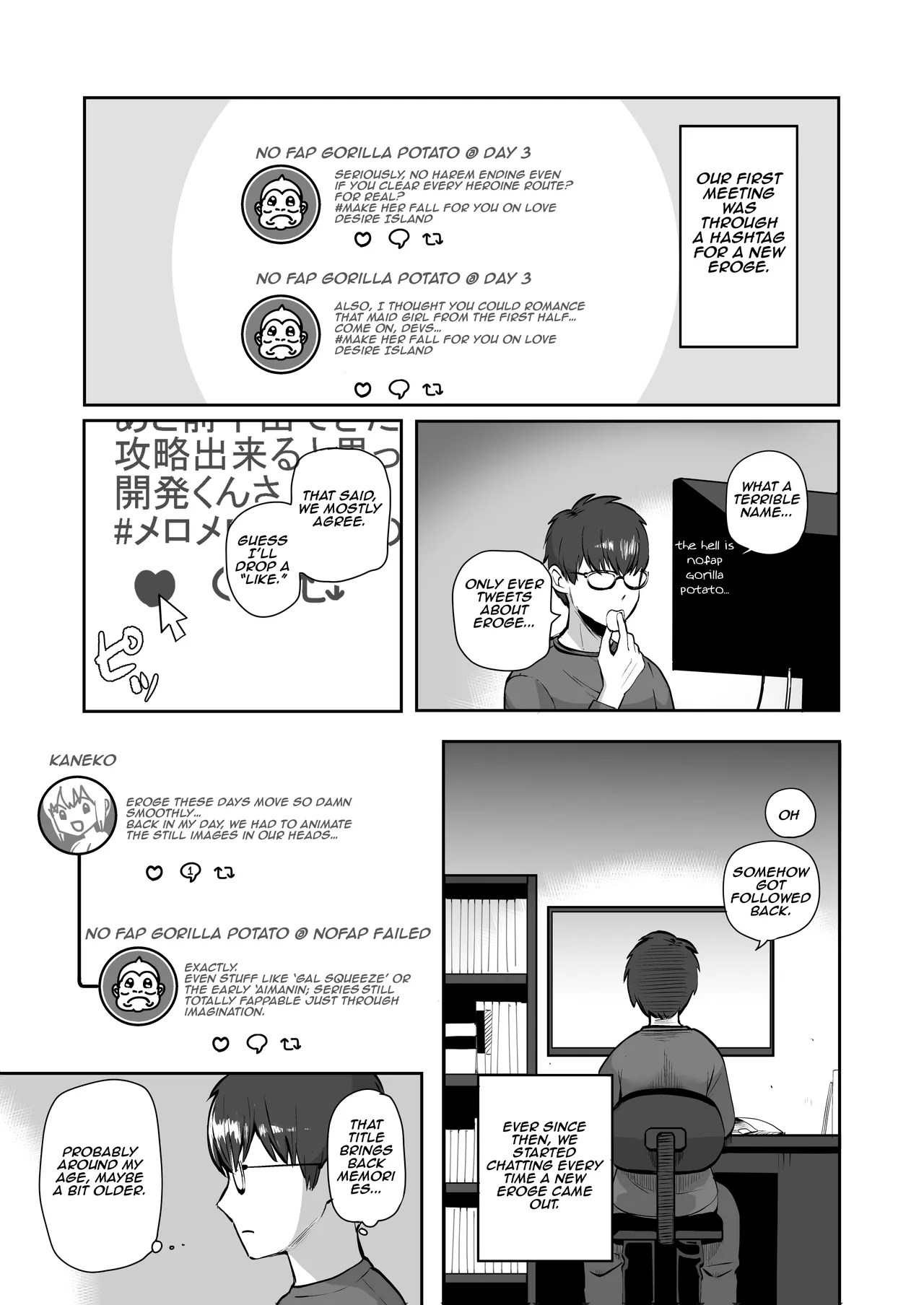 Nichiya Eroge o Atsuku Katariatta Follower ni Atte mitara | When I Met My Follower I’d Been Passionately Talking About Eroge With Day and Night page 2 full