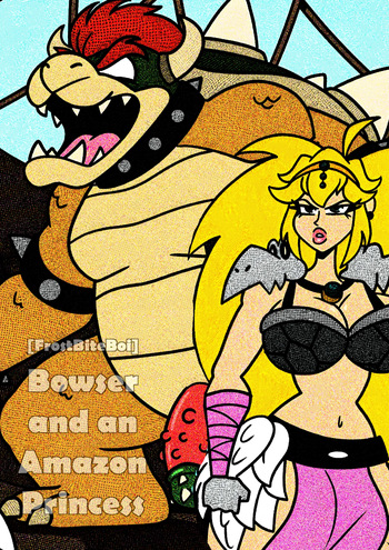 Bowser and an Amazon Princess Peach cover