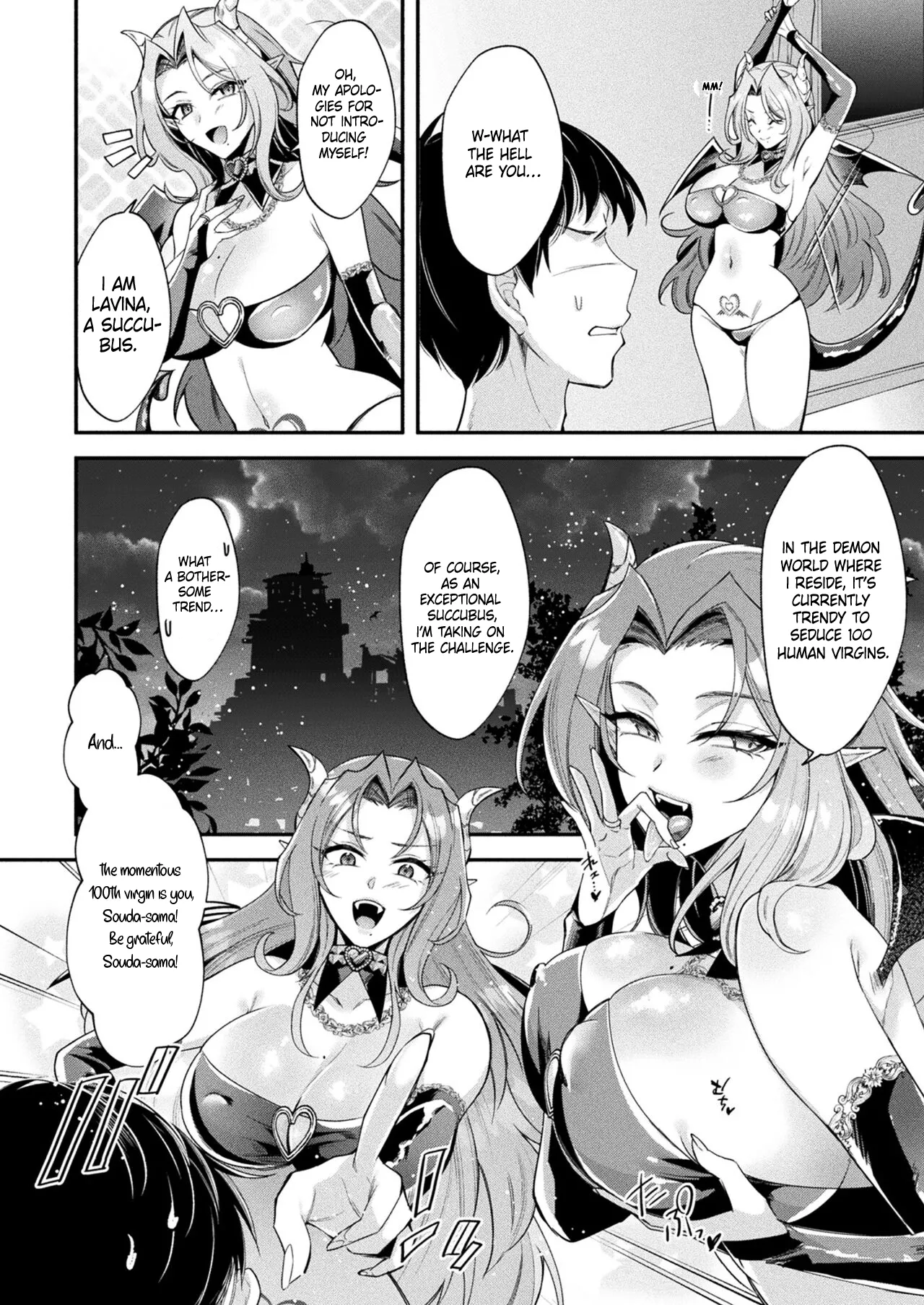 Kachiki Sakyubasu no Yuuwaku ~Chaamu Bicchi~ | The Temptation of a Feisty Succubus ~Charm Bitch~ page 2 full