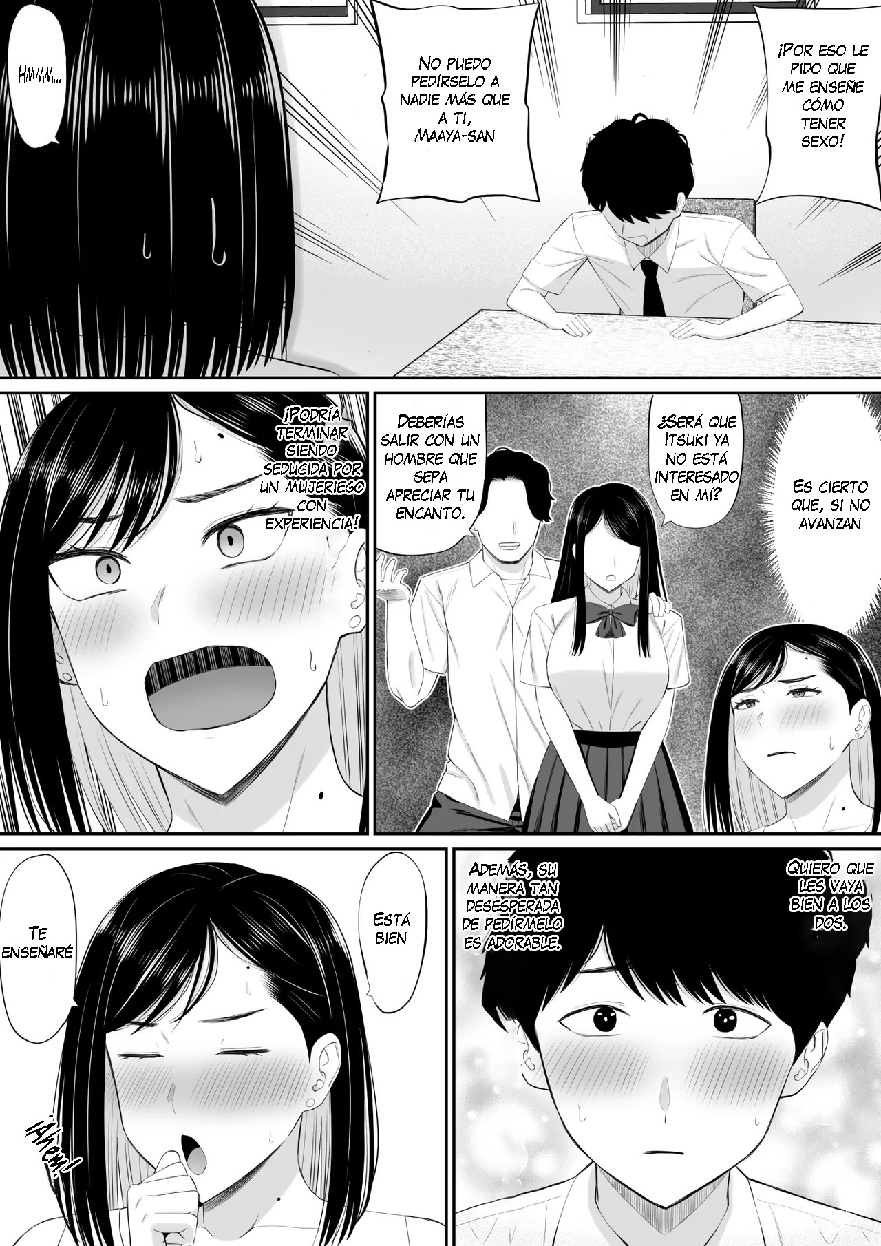 Sewayaki Kaa-san Musume no Kareshi ni Tanomarete Hitohada Nugu｜Una madre servicial se desnuda a petición del novio de su hija page 8 full