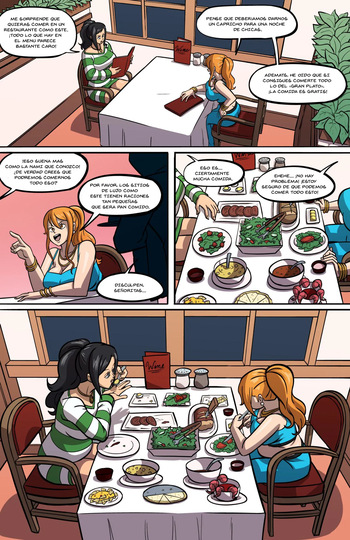 Nami and Nico Robin Dinner Time Spanish cover