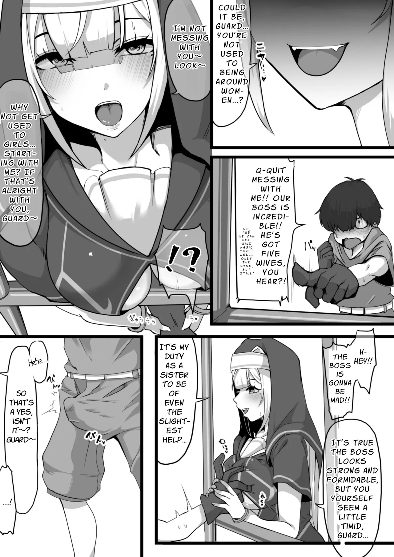 Ansatsusha datta Onna Souryo-san ni Yuuwaku Sarete ~Amaama Oppai Shokei Sarete Shimau Maso Kanshu-san~ | The Masochistic Guard Seduced by the Assassin Nun ~Sweet Breast Punishment~ page 4 full