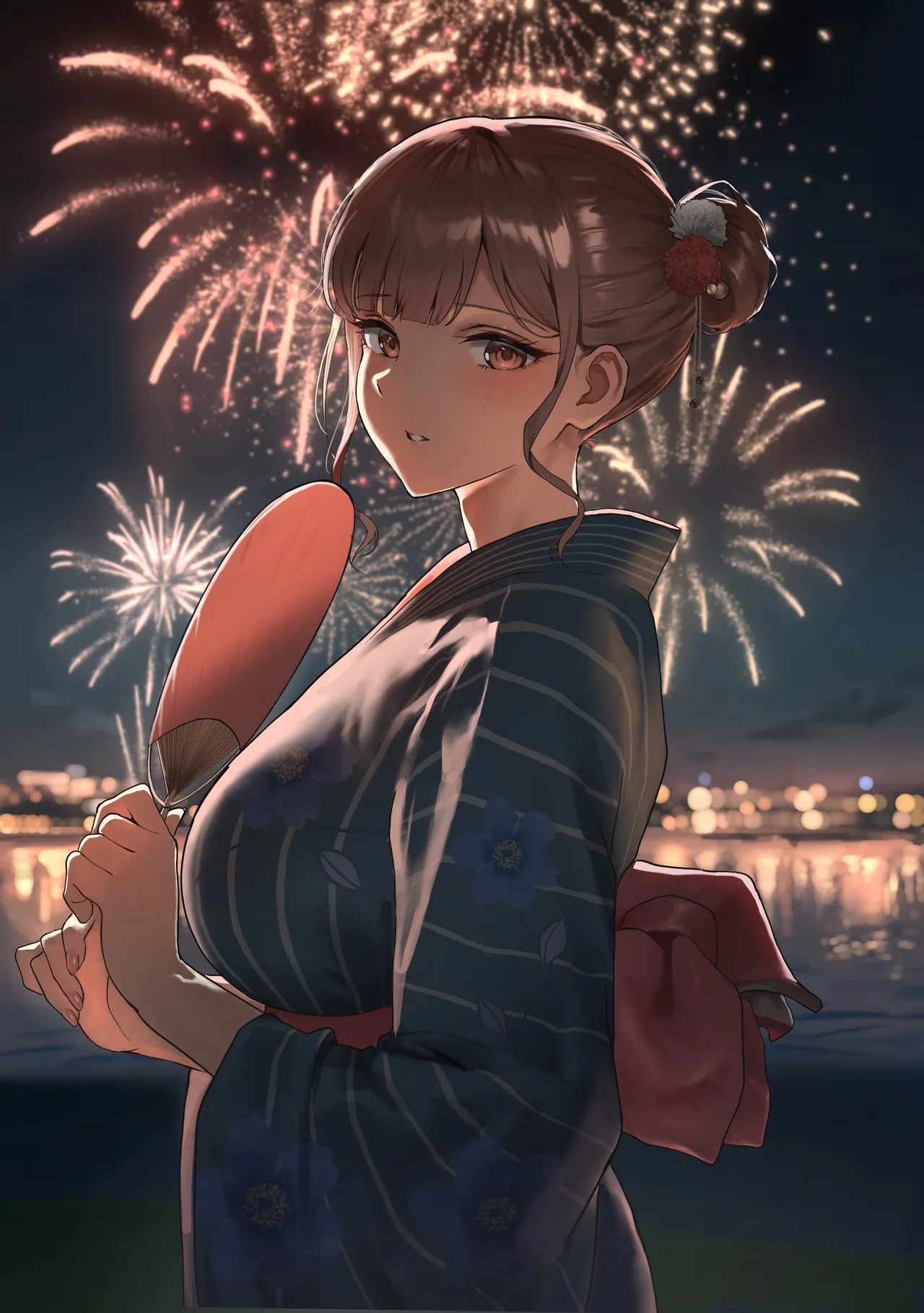 Natsumatsuri o Nukedashite Hotel de Hanabi o Minagara Suiei-bu no Sensei to Asedaku Sex page 2 full