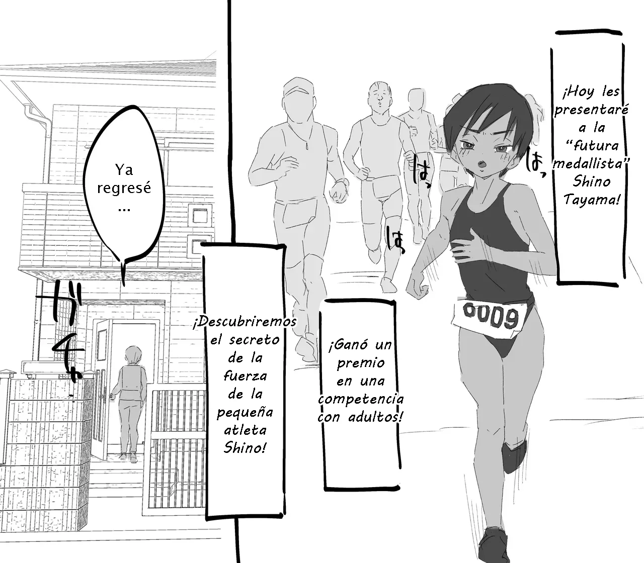 Hiyake Boyish Kyouei Mizugi-chan Jitsu no Chichioya to Gachi Koubi｜Una Tomboy Bronceada en Traje de Baño Tiene Sexo Duro con Su Verdadero Padre page 3 full