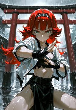 MARTIAL ARTS POV – CROP TOP NAVEL RAIN