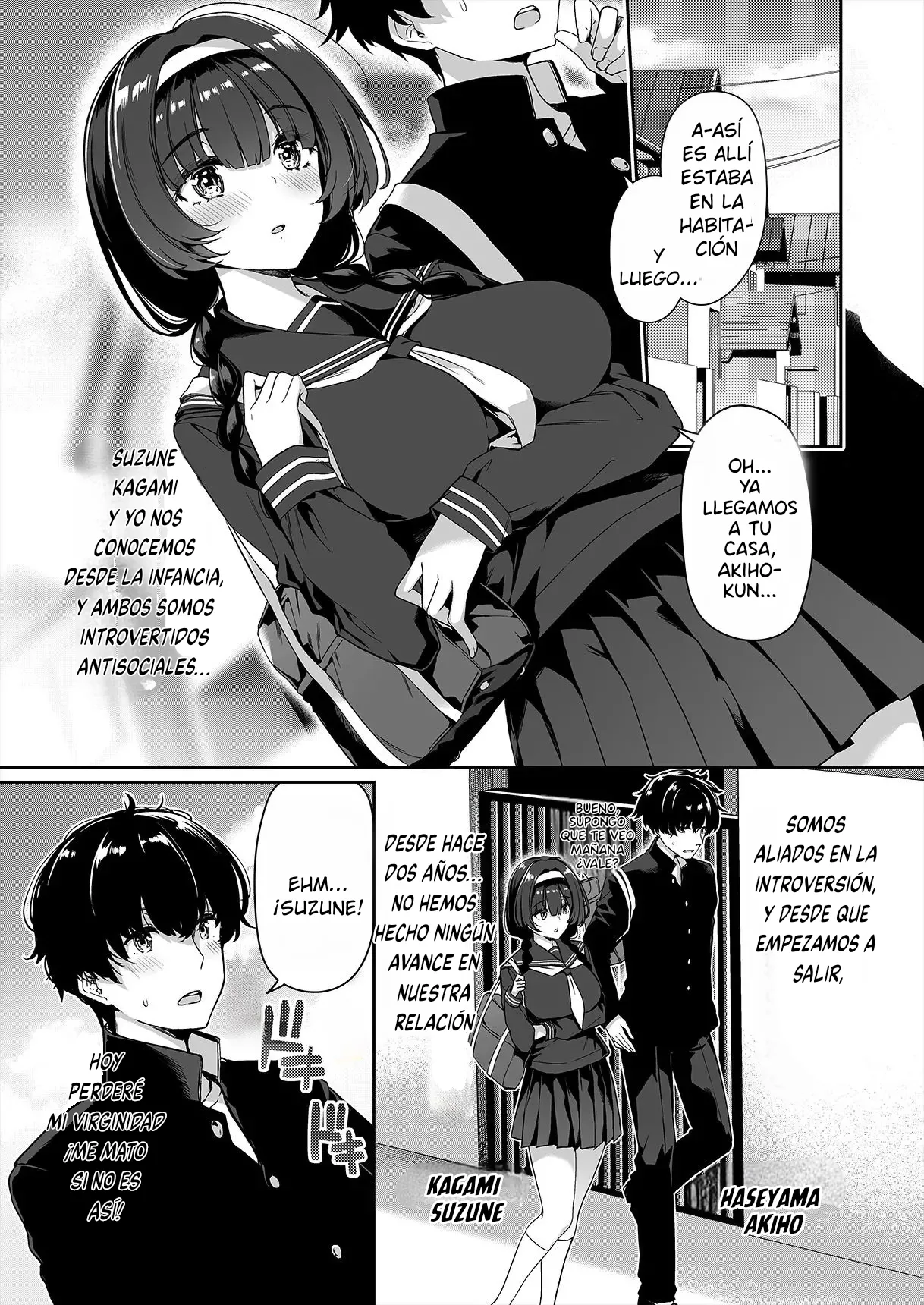 InCha Couple ga You Gal-tachi to SEX Training Suru Hanashi | La Tímida Pareja y las Brillantes Gals Tienen Entrenamiento Sexual Juntos page 2 full