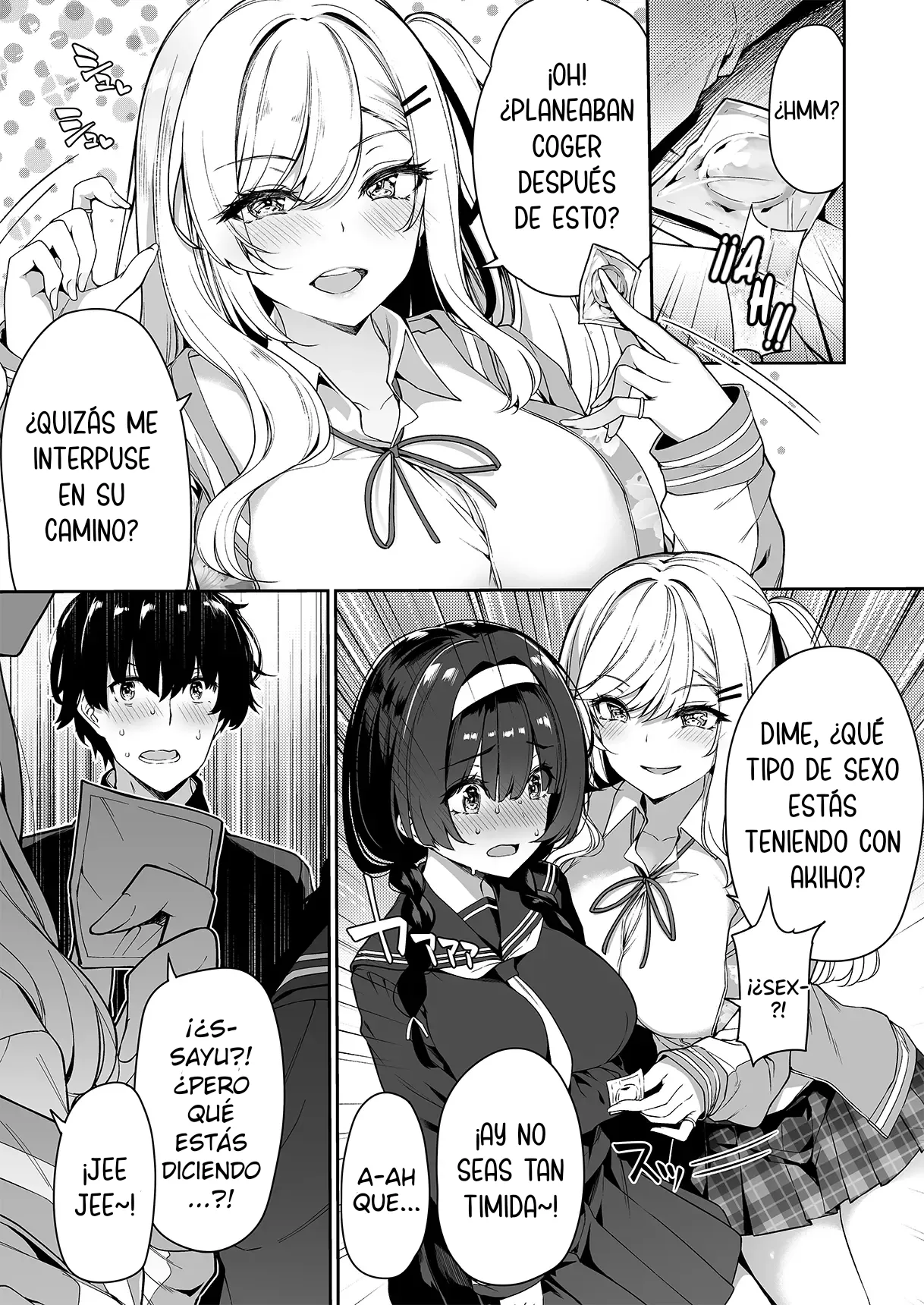 InCha Couple ga You Gal-tachi to SEX Training Suru Hanashi | La Tímida Pareja y las Brillantes Gals Tienen Entrenamiento Sexual Juntos page 6 full