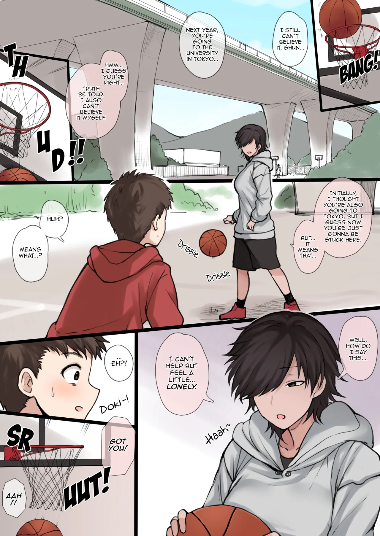 Twitter ni Up Shita Boyish Koushinchou Sports Joshi no E no NTR Shiten | Uploaded in Twitter, NTR POV drawing of a Tall and Tomboy Sporty girl page 3 full