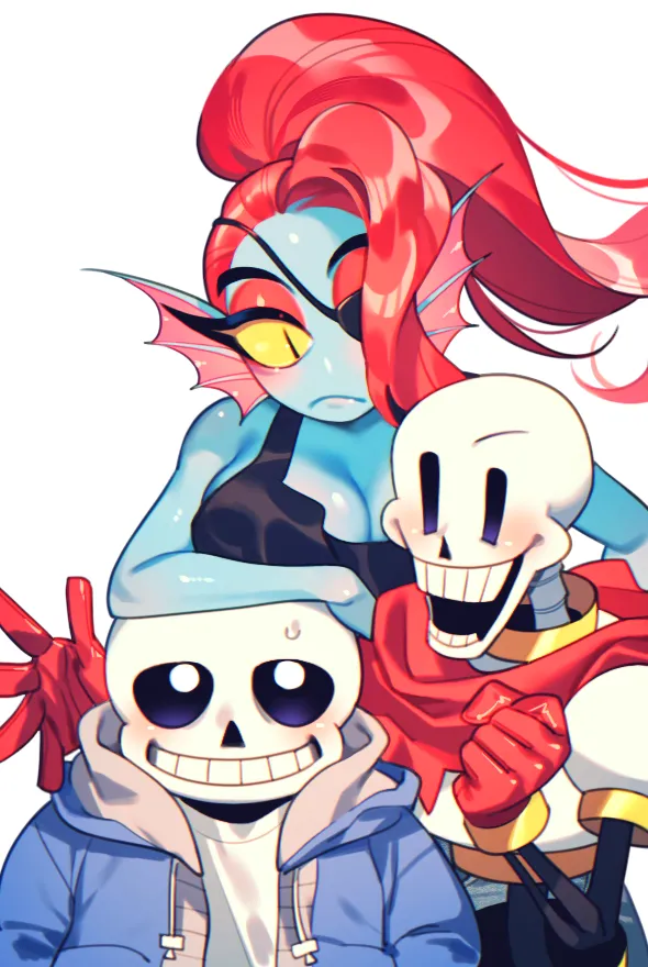 Undyne x Bone Brothers page 2 full