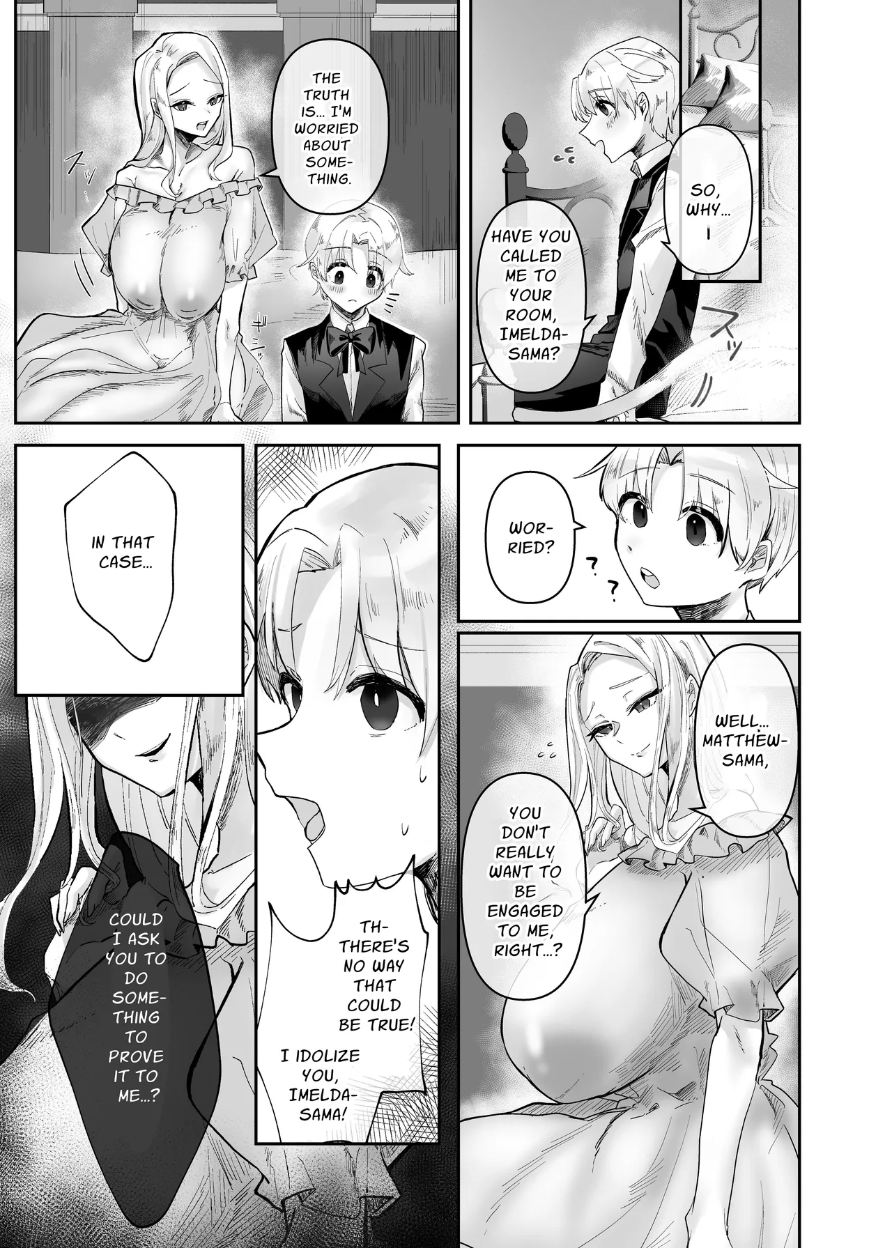 Kyojo Otome Game no Tensei Akuyaku Reijou wa Hametsu Flag Kaihi no Tame ni Konyakusha o Okashimasu | Reincarnated Otome Game Giant Villainess Ravages Her Fiancé To Avoid Triggering A Bad End Flag page 9 full