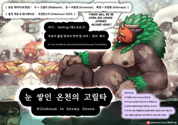 Rillaboom in Snowy Onsen | 눈 쌓인 온천의 고릴타