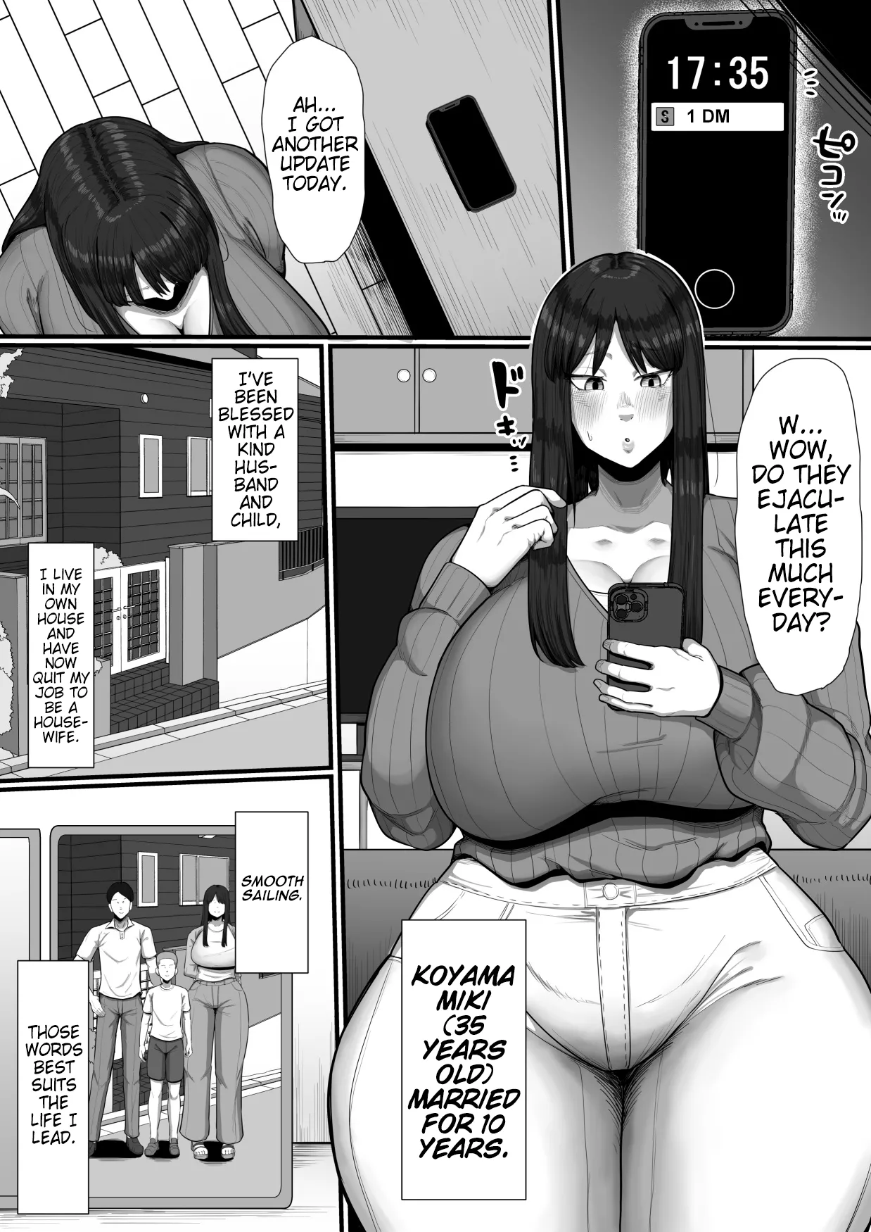 35-sai Otameshi Uwaki Futanari Kyokon de Acme Rikon Suru made no Kiroku | Log of a 35 Year Old, Orgasming From a Futanari’s Huge Penis, Then Getting Divorced page 3 full