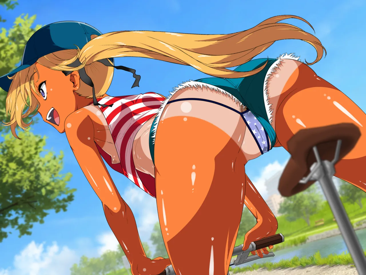 金髪日焼け美少女伽沙倫（きゃさりん）が大人達にお仕置きされちゃう話。 page 4 full