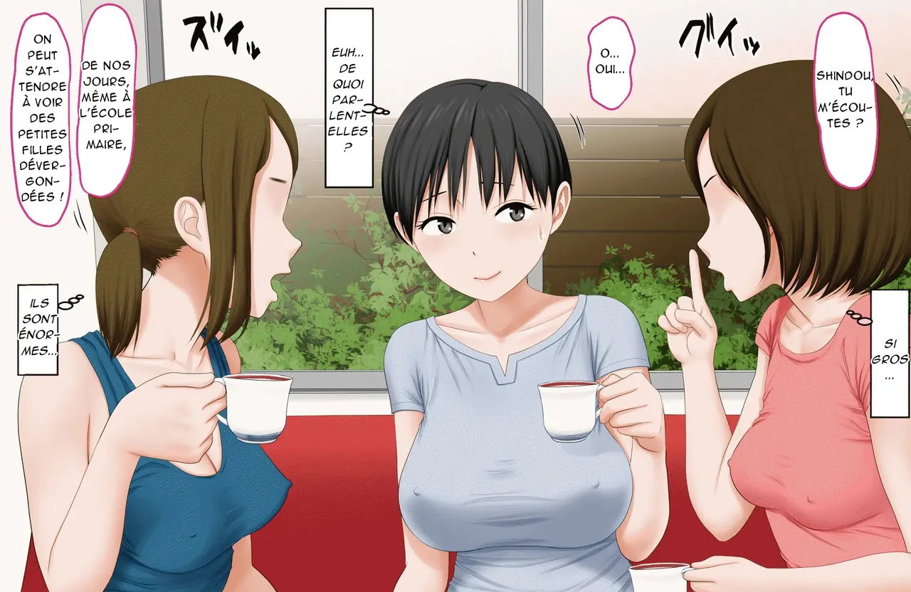 DQN Mamatomo no Musuko-tachi no Nama Onaho ni Sareta Bakunyuu Mama page 2 full