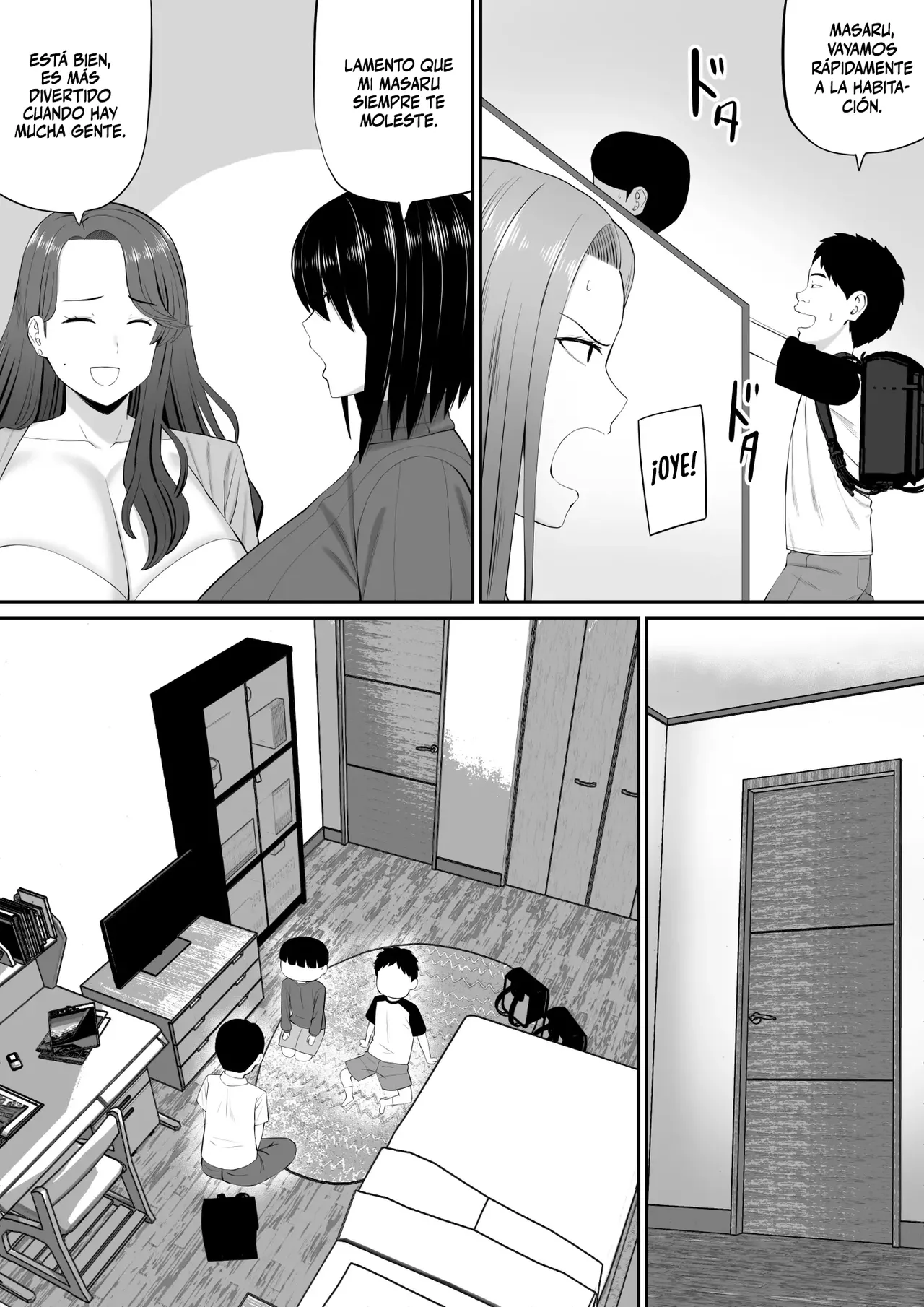 Okaa-san-tachi to Ou-sama Game shite Ecchi na Meirei suru Hanashi｜Jugando al Juego del Rey con las Mamás Mientras les Damos Órdenes Sexuales page 4 full