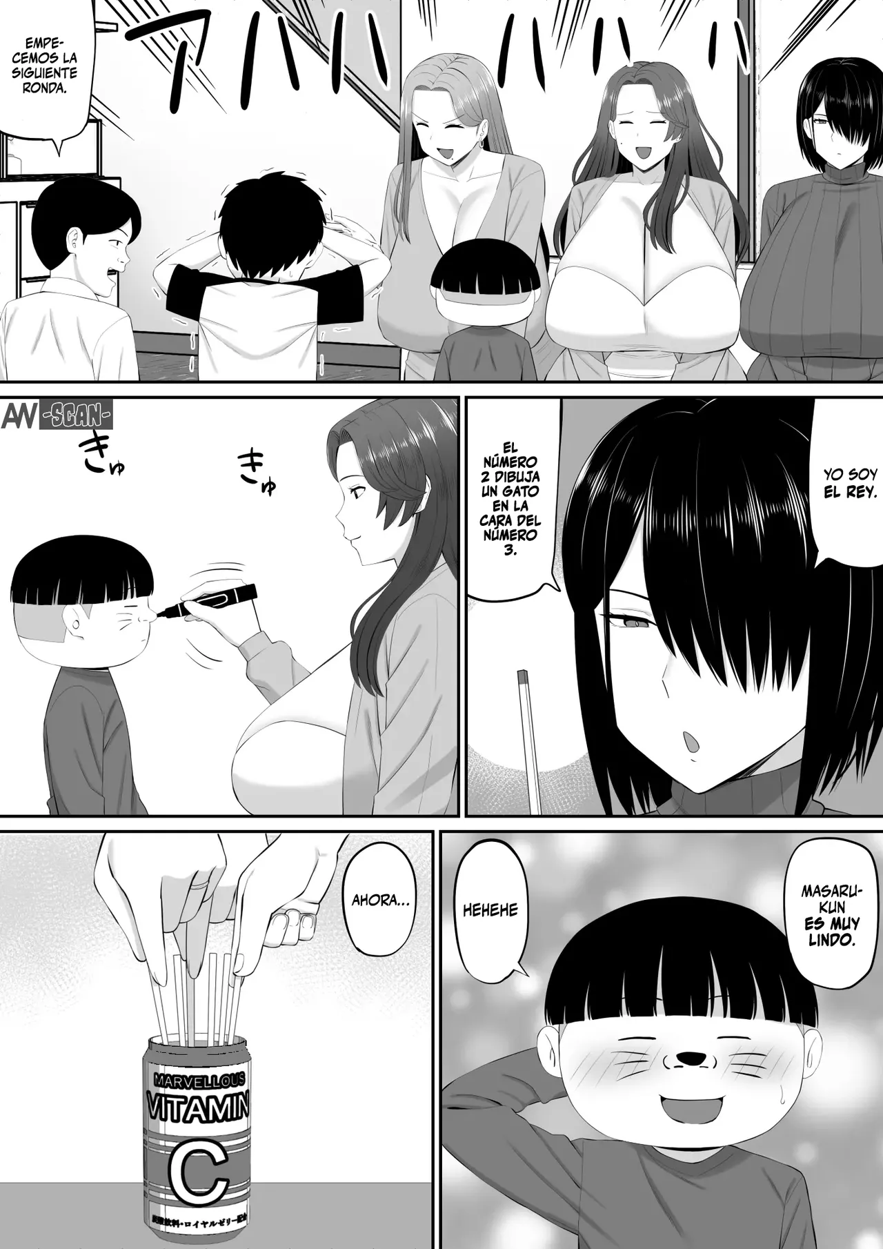 Okaa-san-tachi to Ou-sama Game shite Ecchi na Meirei suru Hanashi｜Jugando al Juego del Rey con las Mamás Mientras les Damos Órdenes Sexuales page 9 full