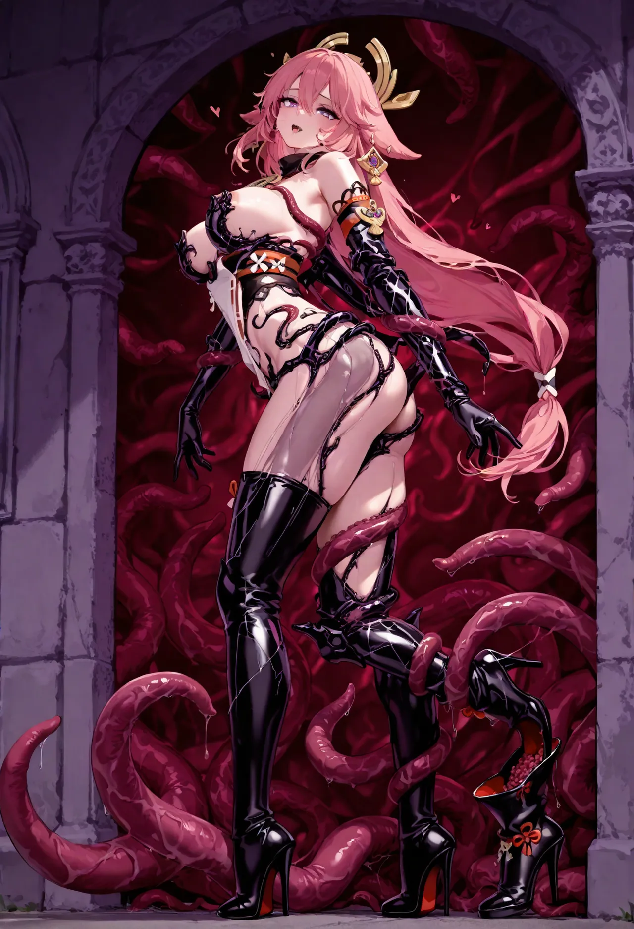 Yaegami Shizuku: Tentacle Armor Parasite Corruption page 5 full