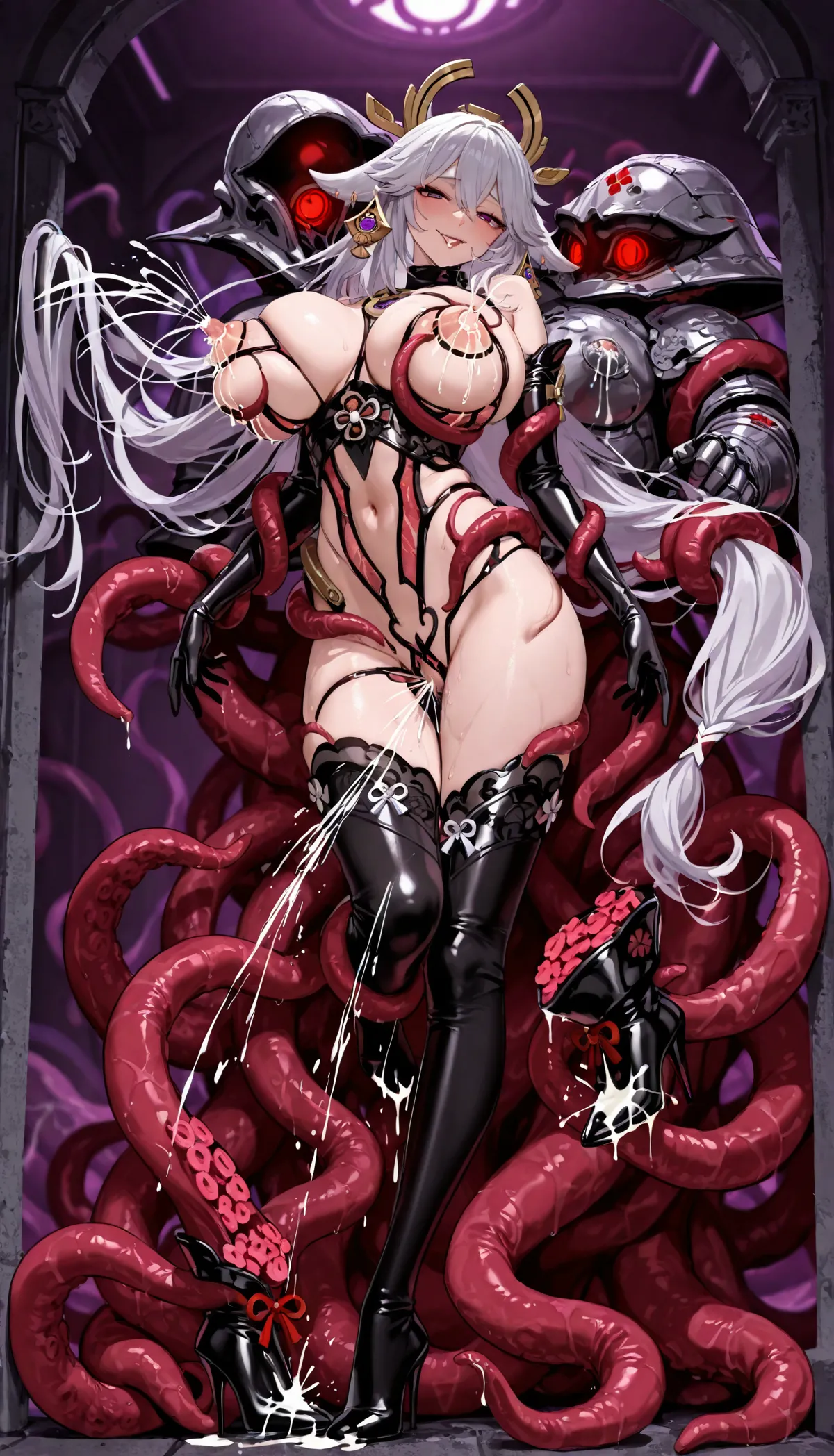 Yaegami Shizuku: Tentacle Armor Parasite Corruption page 8 full