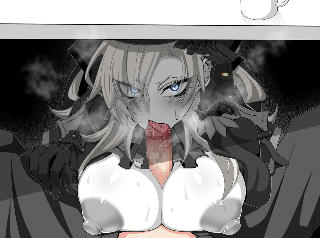 『Kriemhild and Pure Love NTR Cheating Erotica: Secret Blowjob in the Cafeteria』-Various Variants- page 10 full