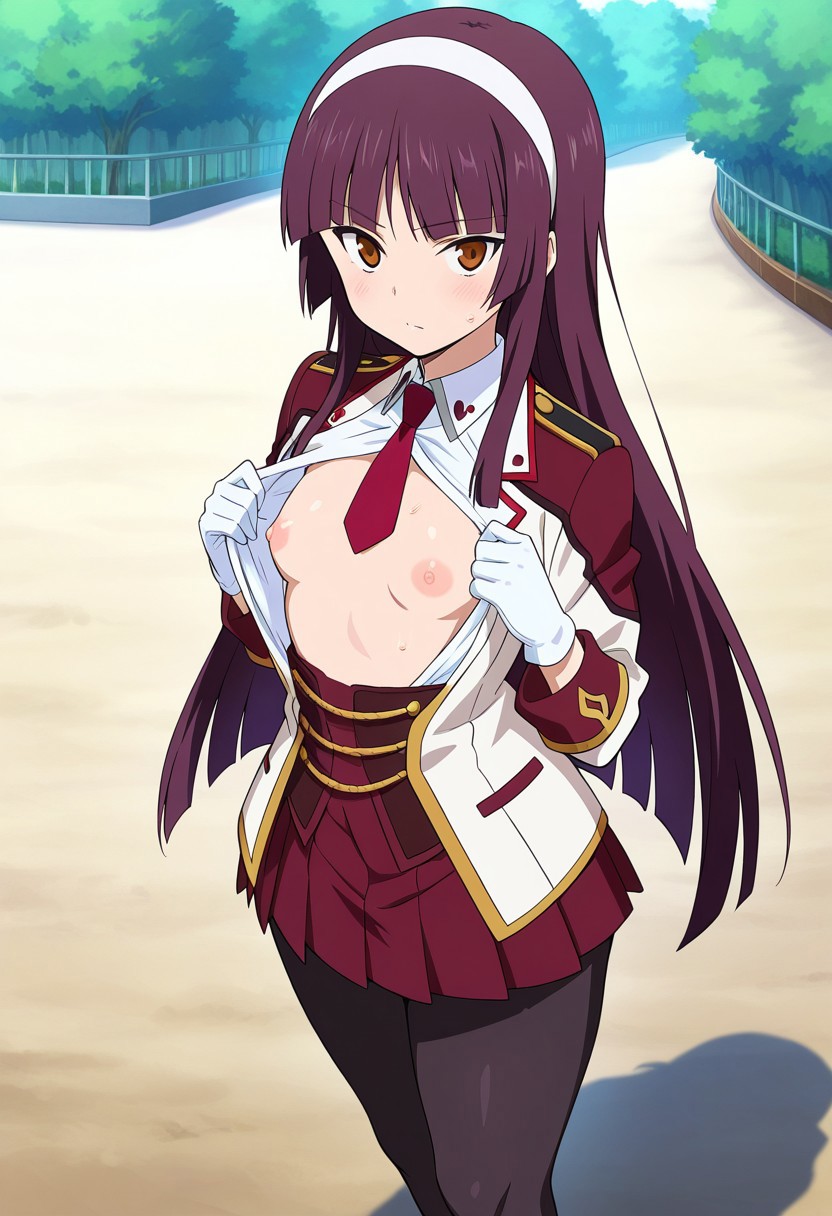 LUCY'S SEIFUKU TEASE: BRA REVEAL &amp; SKIRT PULL page 10 full