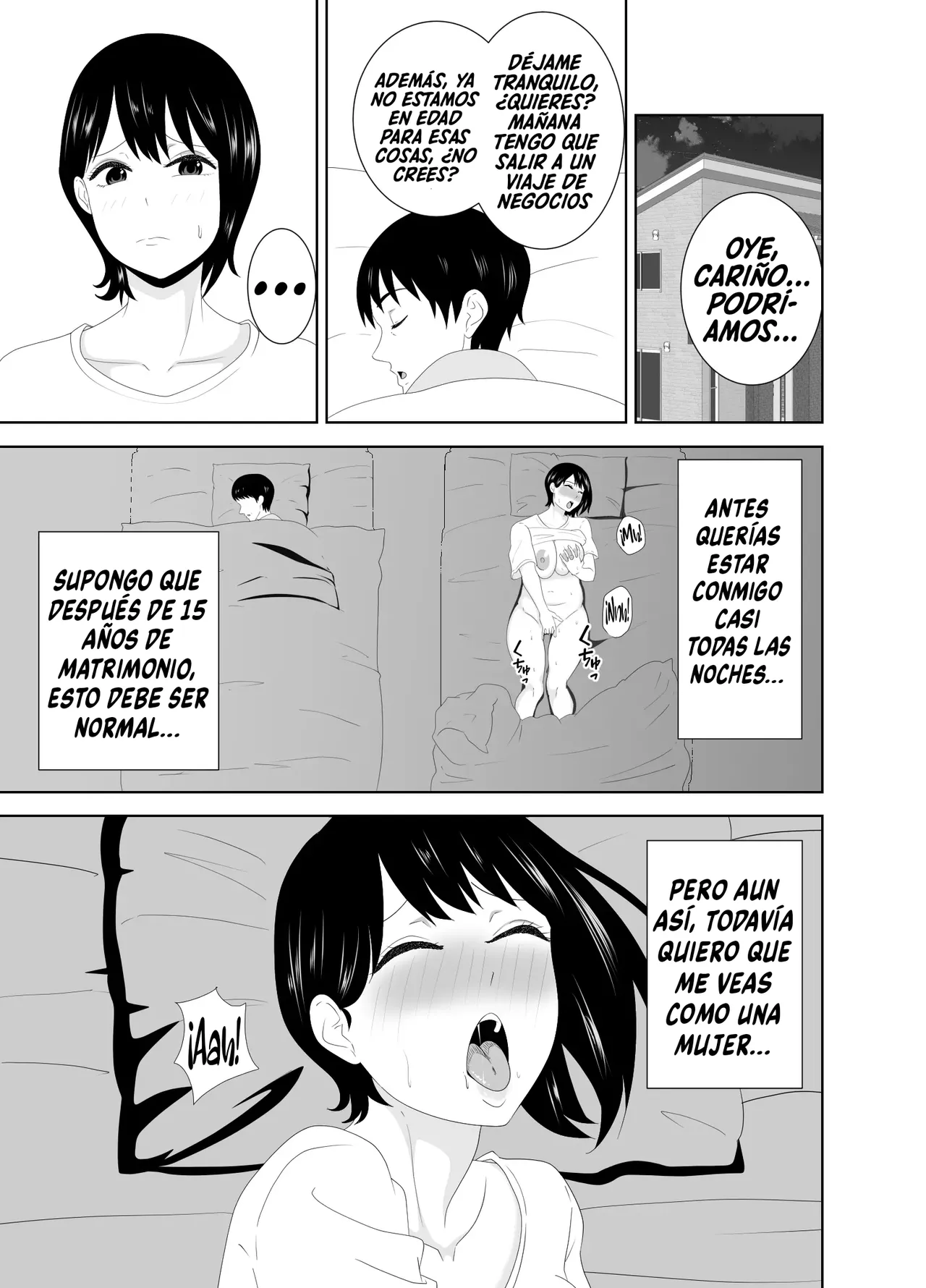 Yokkyuu Fuman na Muchimuchi Okaa-san ga Musuko no Tomodachi to...｜Una Madre Voluptuosa y Frustrada Que Tiene Sexo Con El Amigo De Su Hijo...♥ page 3 full