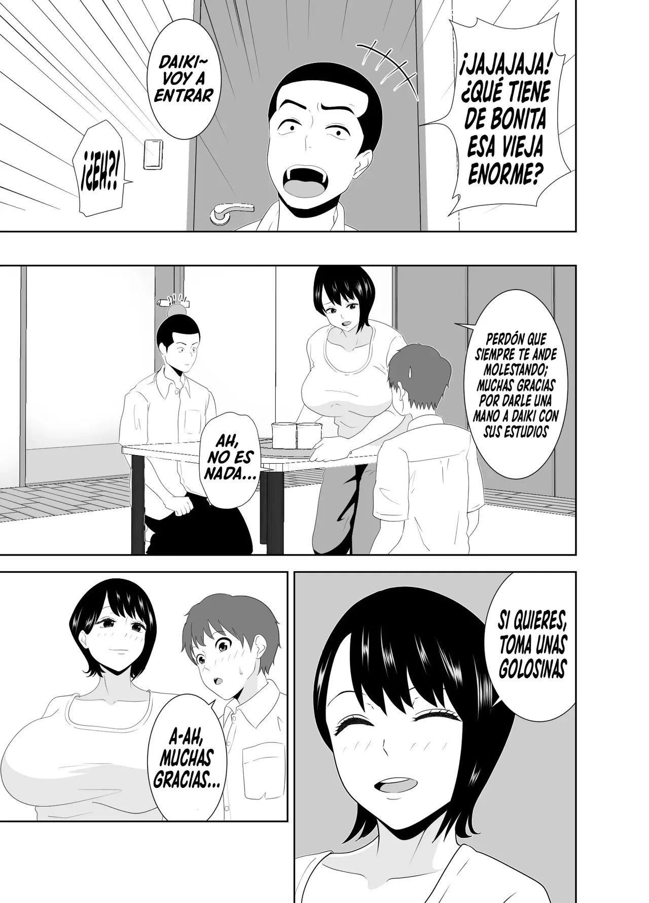 Yokkyuu Fuman na Muchimuchi Okaa-san ga Musuko no Tomodachi to...｜Una Madre Voluptuosa y Frustrada Que Tiene Sexo Con El Amigo De Su Hijo...♥ page 7 full