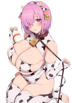 牛柄ビキニマシュ脱衣おまけ差分+高画質版