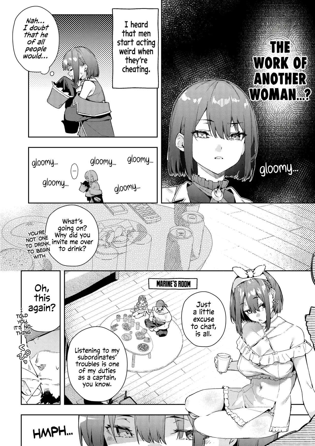 Senchou no Fuwatoro Muriyari Omurice | Eating Marine's Sweet &amp; Fluffy Omurice By Force?! page 3 full