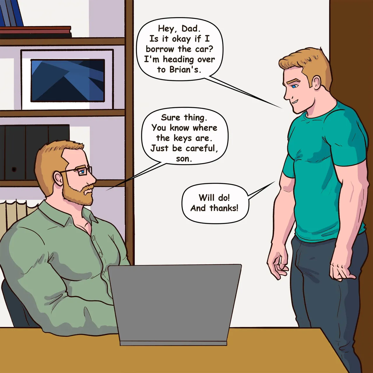 Gabo Artwork Comic 61 - The Cops page 2 full