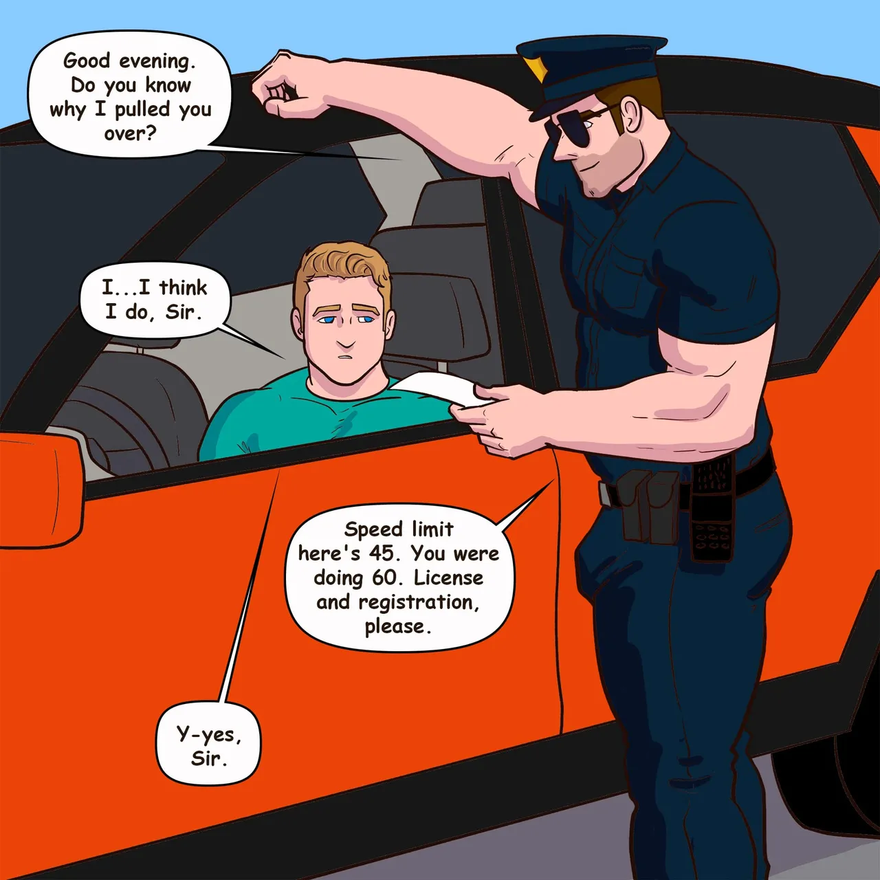 Gabo Artwork Comic 61 - The Cops page 6 full