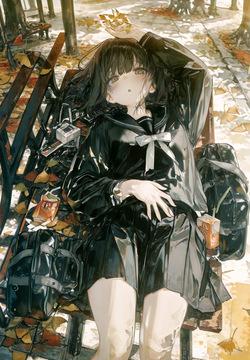 AUTUMN LEAF TEASE – PLUMP THIGHS SAILOR UNIFORM