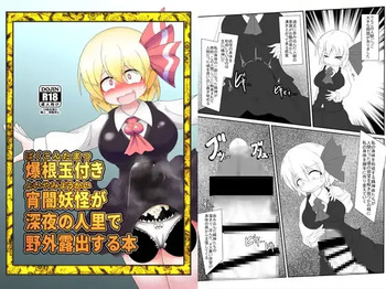 爆根玉付き宵闇妖怪が深夜の人里で野外露出する本 cover