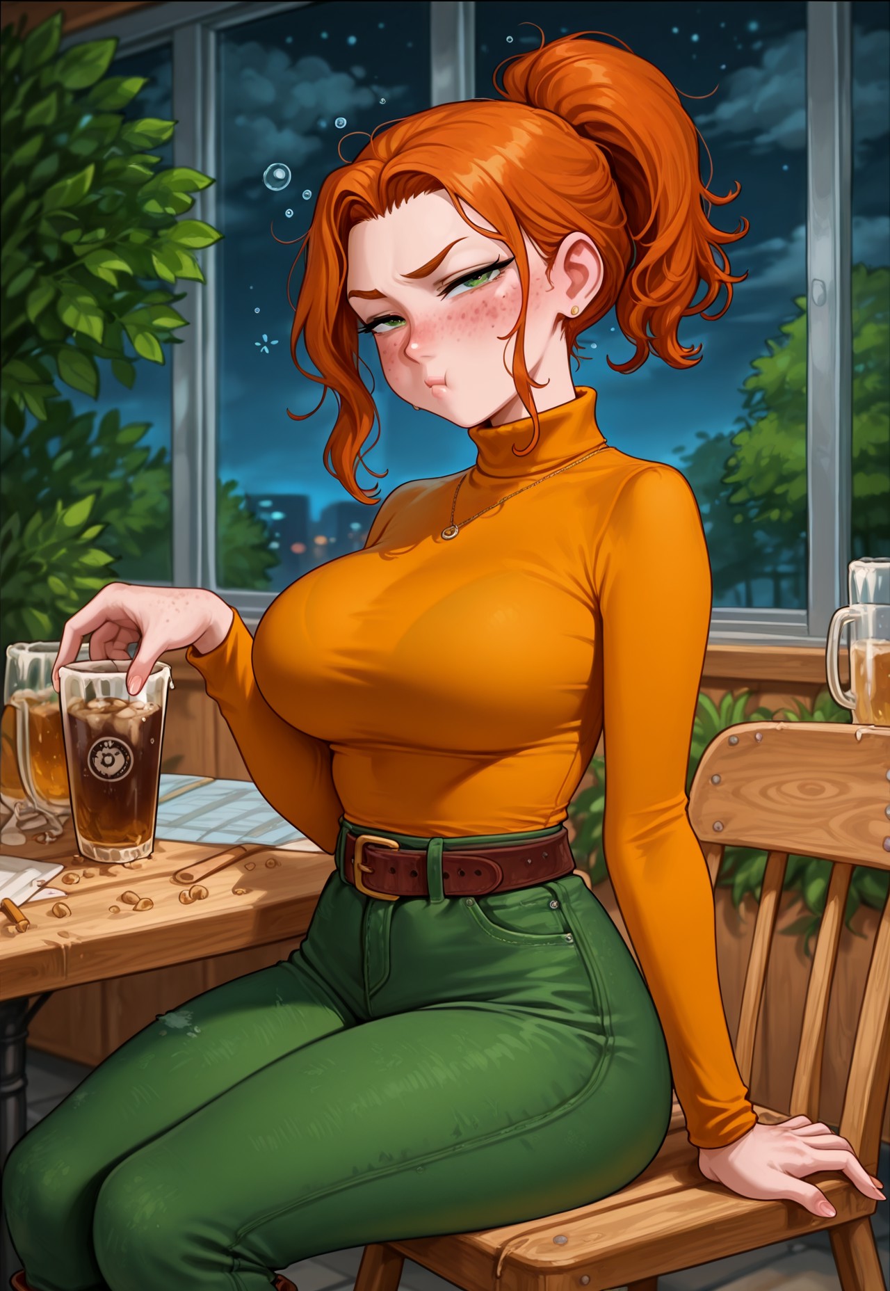 FREckLES BLUSH SHOT – GREEN SHORTS SIDE VIEW page 1 full