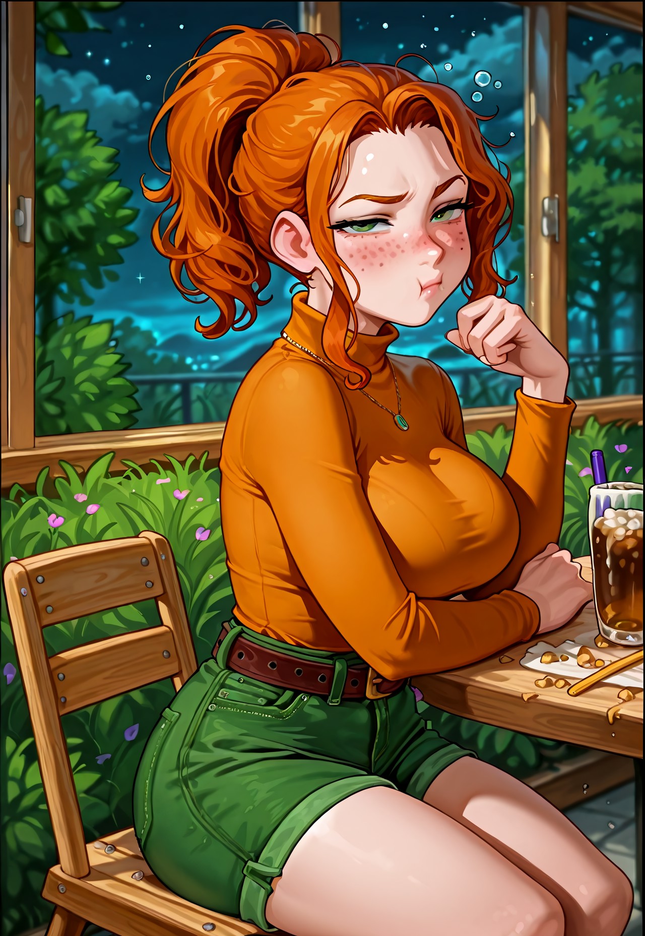 FREckLES BLUSH SHOT – GREEN SHORTS SIDE VIEW page 4 full
