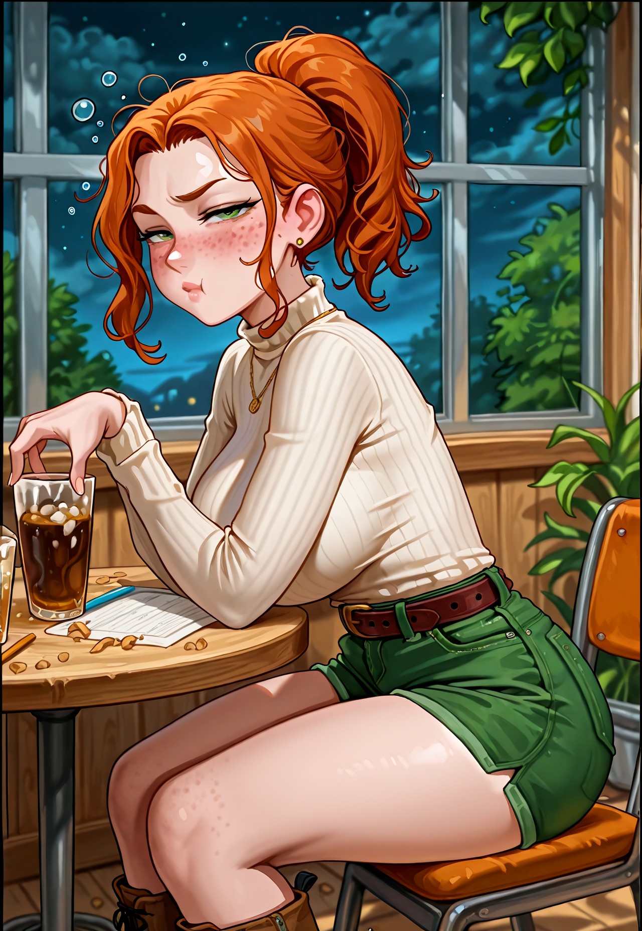 FREckLES BLUSH SHOT – GREEN SHORTS SIDE VIEW page 6 full