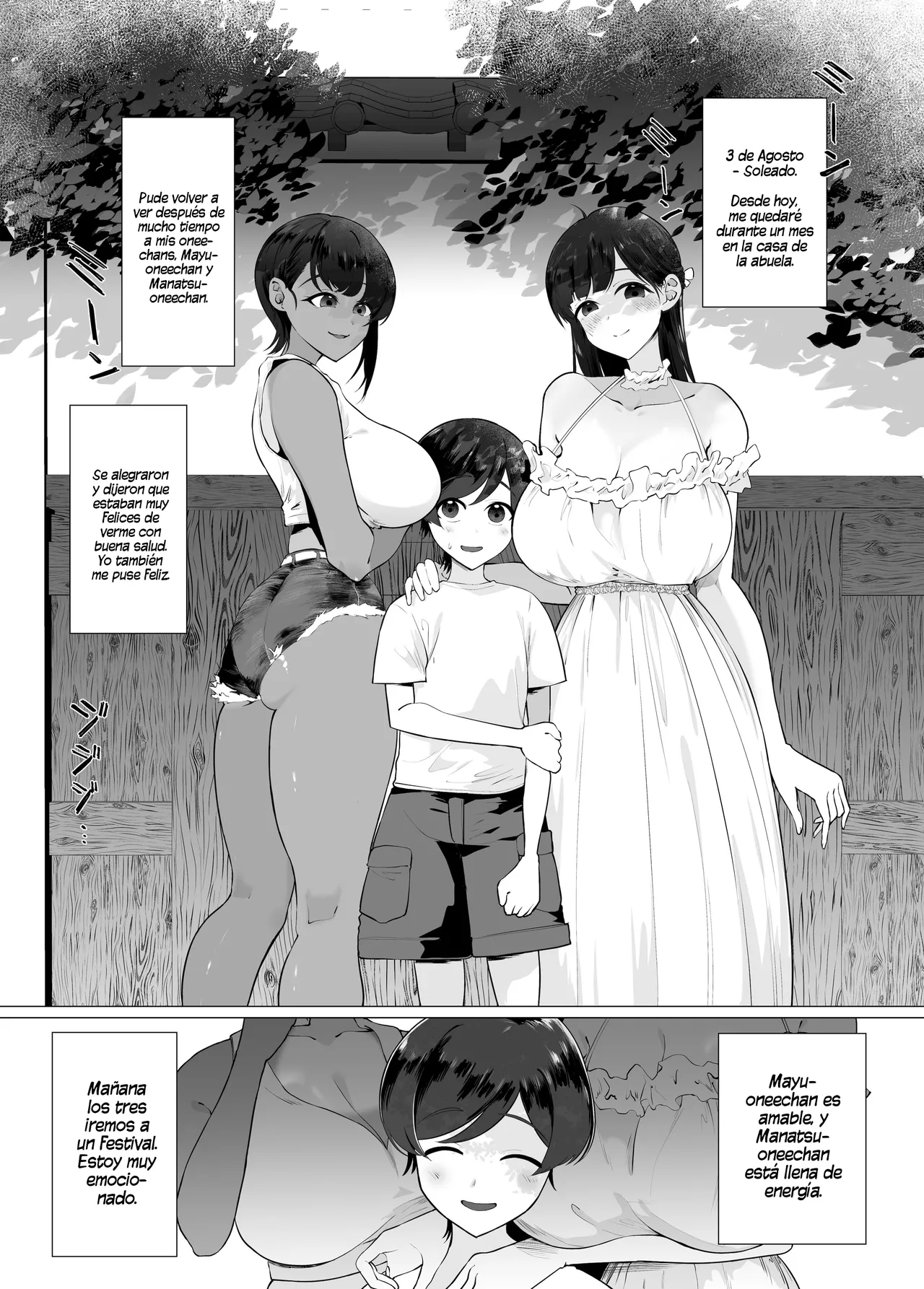 Boku to Onee-chan-tachi no Kozukuri Nikki.｜Mi Diario de Concepcion con mis Onee-chans page 2 full