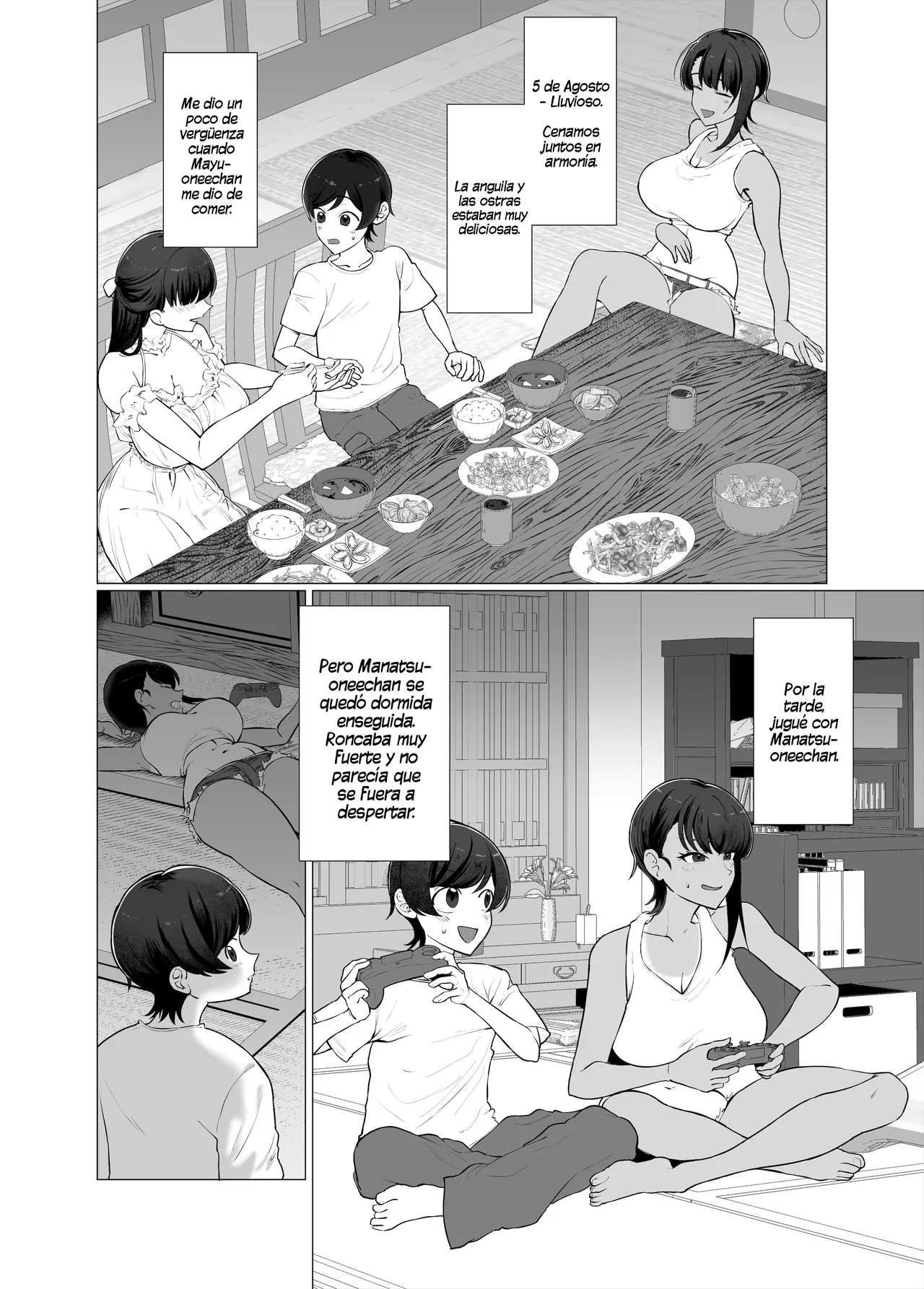 Boku to Onee-chan-tachi no Kozukuri Nikki.｜Mi Diario de Concepcion con mis Onee-chans page 8 full